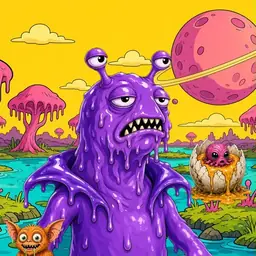 Oozlings #6680, Slug · Turquoise Swamp