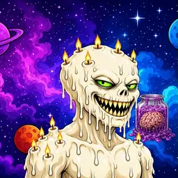 Oozlings #6681, Candle Wax · Void Nebula