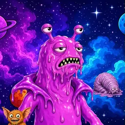 Oozlings #6683, Mutated Slug · Void Nebula