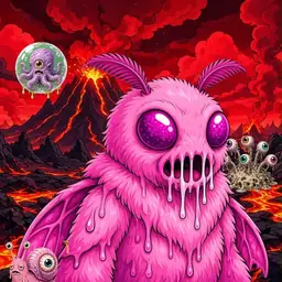 Oozlings #6688, Mutant Moth · Lava Fields