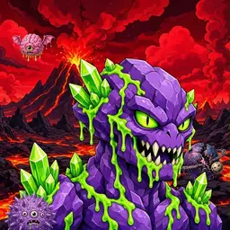 Oozlings #6693, Crystal Rock · Lava Fields