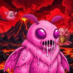Oozlings #6695, Mutant Moth · Lava Fields