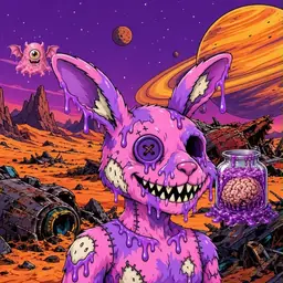 Oozlings #6696, Zombie Bunny · Ship Junkyard