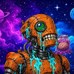 Oozlings #6708, Rusty Robot · Void Nebula