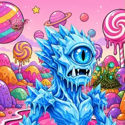 Oozlings #6712, Ice Cyclops · Candy Planet