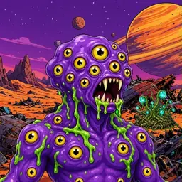 Oozlings #6715, Eyeball Cluster · Ship Junkyard