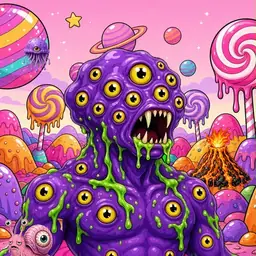 Oozlings #6716, Eyeball Cluster · Candy Planet