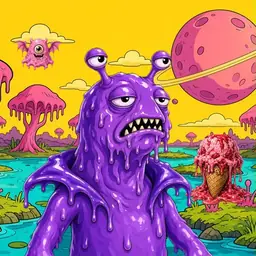 Oozlings #6735, Slug · Turquoise Swamp