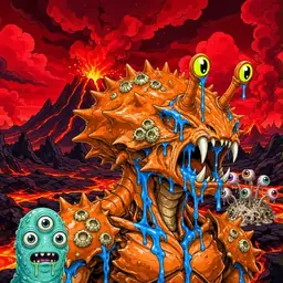 Oozlings #6736, Mutated Crab · Lava Fields
