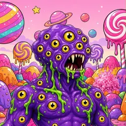 Oozlings #6742, Eyeball Cluster · Candy Planet
