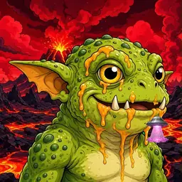 Oozlings #6743, Toad Goblin · Lava Fields