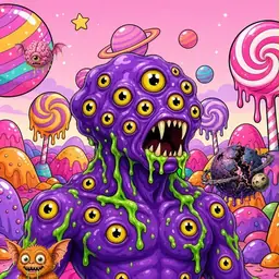 Oozlings #6744, Eyeball Cluster · Candy Planet