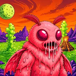 Oozlings #6746, Mutated Mutant Moth · Acid Lake