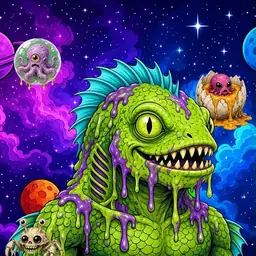 Oozlings #6747, Swamp Fish · Void Nebula