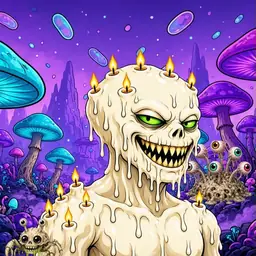 Oozlings #6753, Candle Wax · Fungus Forest