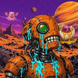 Oozlings #6756, Rusty Robot · Ship Junkyard