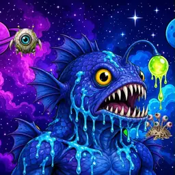 Oozlings #6760, Anglerfish · Void Nebula