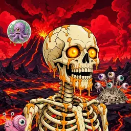 Oozlings #6761, Skull · Lava Fields