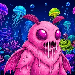 Oozlings #6762, Mutant Moth · Glow Reef