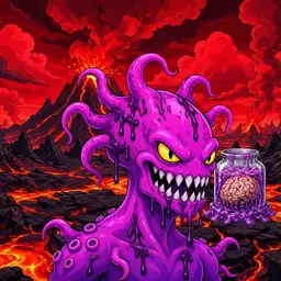 Oozlings #6765, Squid · Lava Fields