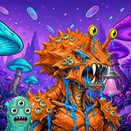 Oozlings #6766, Mutated Crab · Fungus Forest