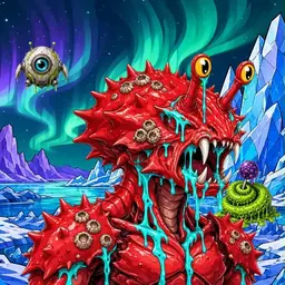 Oozlings #6770, Crab · Aurora Ice