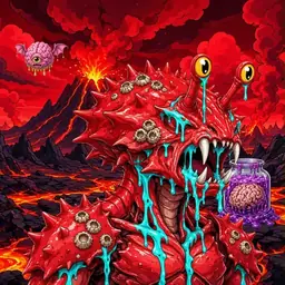 Oozlings #6773, Crab · Lava Fields