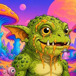 Oozlings #6775, Toad Goblin · Mushroom Desert