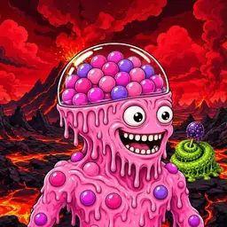 Oozlings #6778, Gumball Brain · Lava Fields