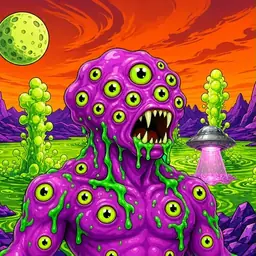 Oozlings #6779, Mutated Eyeball Cluster · Acid Lake