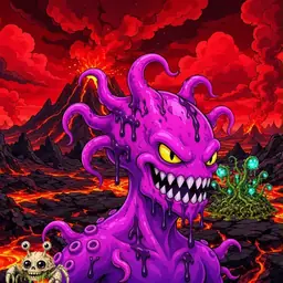 Oozlings #6788, Squid · Lava Fields