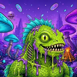 Oozlings #6795, Swamp Fish · Fungus Forest