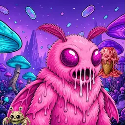 Oozlings #6797, Mutant Moth · Fungus Forest