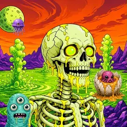 Oozlings #6806, Mutated Skull · Acid Lake