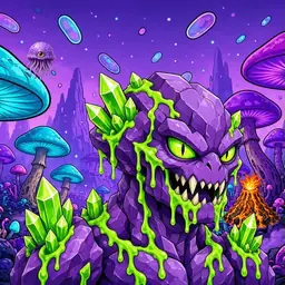 Oozlings #6809, Crystal Rock · Fungus Forest