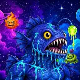 Oozlings #6814, Anglerfish · Void Nebula