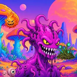 Oozlings #6821, Squid · Mushroom Desert