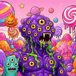 Oozlings #6822, Eyeball Cluster · Candy Planet