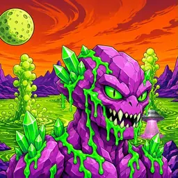 Oozlings #6823, Mutated Crystal Rock · Acid Lake