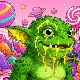 Oozlings #6824, Mutated Toad Goblin · Candy Planet