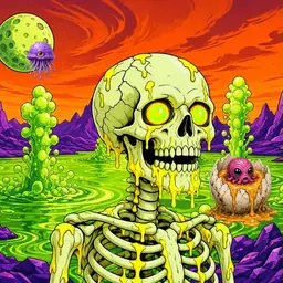 Oozlings #6829, Mutated Skull · Acid Lake