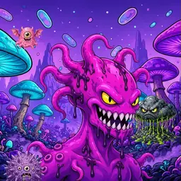 Oozlings #6831, Squid · Fungus Forest