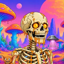 Oozlings #6837, Skull · Mushroom Desert