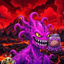 Oozlings #684, Squid · Lava Fields