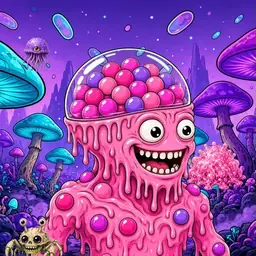 Oozlings #6846, Gumball Brain · Fungus Forest