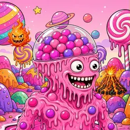 Oozlings #6848, Gumball Brain · Candy Planet