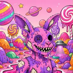 Oozlings #6849, Zombie Bunny · Candy Planet