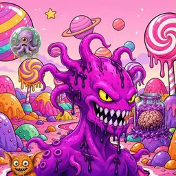 Oozlings #6860, Squid · Candy Planet