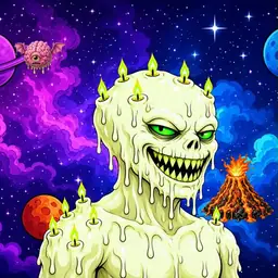 Oozlings #6876, Mutated Candle Wax · Void Nebula