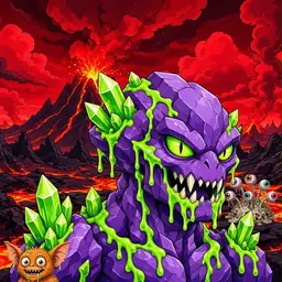 Oozlings #6878, Crystal Rock · Lava Fields